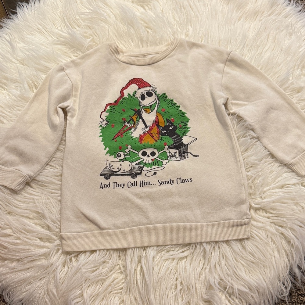 Kids Disney Unisex S Nightmare Before Christmas Sandy Claws Crewneck Sweatshirt
